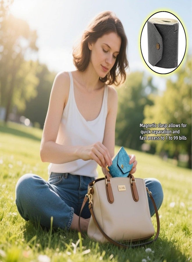 محفظة نقود صغيرة بتصميم أنيق، محفظة، محافظ صغيرة للنساء مزودة بفتحات آمنة للبطاقات وتصميم مدمج، محافظ رفيعة للرجال والنساء، مناسبة للاستخدام اليومي والسفر - Image 5